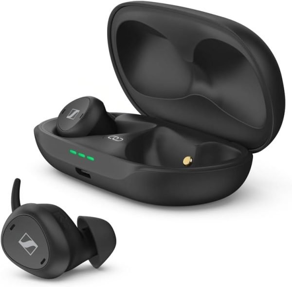Sennheiser TV Clear Set; Includes Earbuds, Charging Case, Transmitter, Cables, and Ear Adapters
