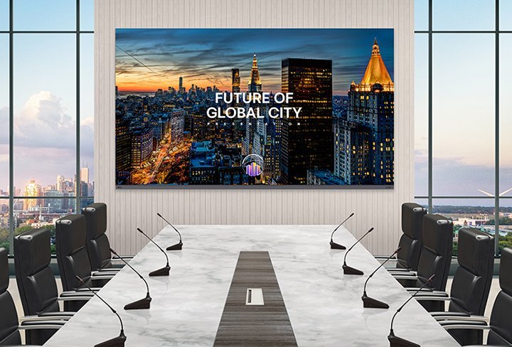 LG meeting room video wall